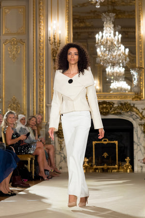 Pantalon Cheville à Jambe Étroite et Taille Haute à Enfiler Pantalon Cheville à Jambe Étroite et Taille Haute à Enfiler